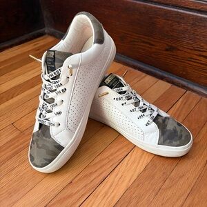 Vintage Havana Camouflage and White Sneakers